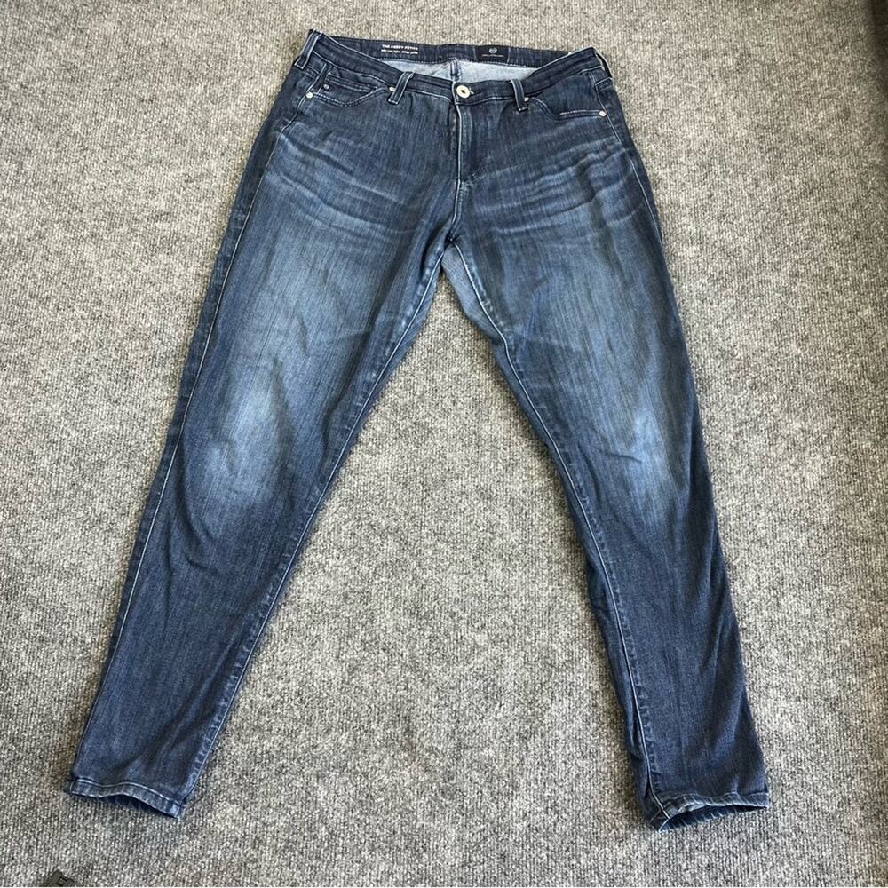 AG Adriano Goldschmied Abbey Super Skinny Ankle Jeans, Size 28P‎ Mid Rise Dark